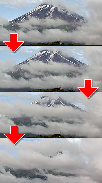 富士山の雲の流れ